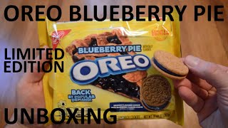 Unboxing Oreo Blueberry Pie Limited Edition Sandwich Cookies