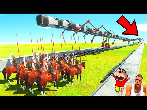100 STEEL TENTACLES and BOXING GLOVES TRAP vs SHINCHAN and CHOP in ANIMAL REVOLT BATTLE SIMULATOR