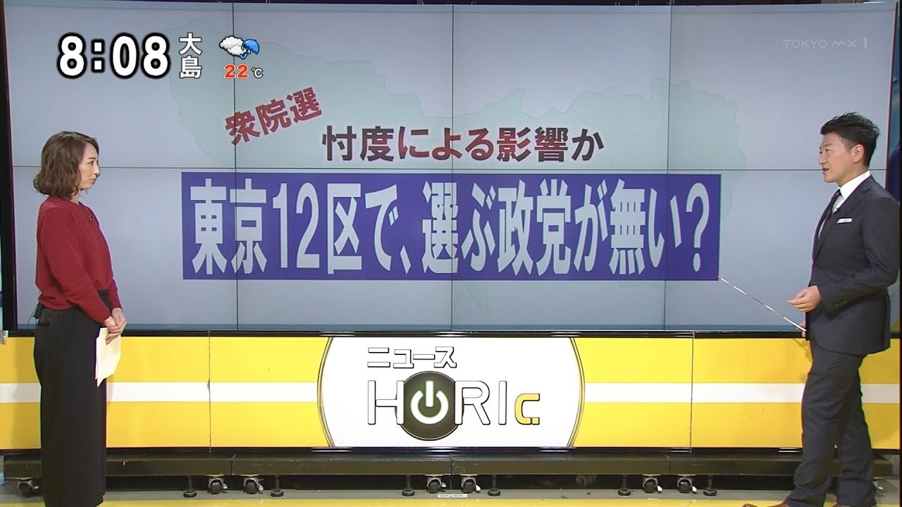 ニュースHORIc「衆院選 東京12区で、選ぶ政党が無い？」 忖度による影響か？ 選択できる政党の2極化!? [モーニングCROSS]