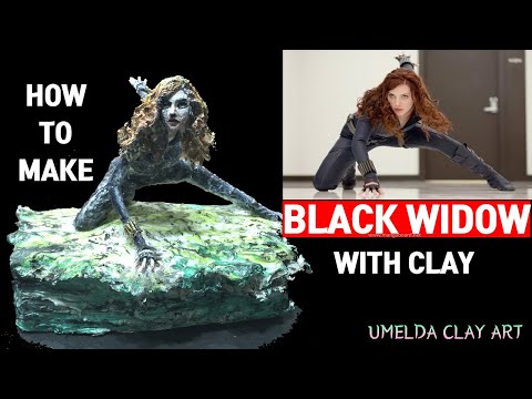 Black Widow Clay Art