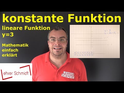 Constant function with table of values ​​- linear function | Mathematics explained simply | Lehre...