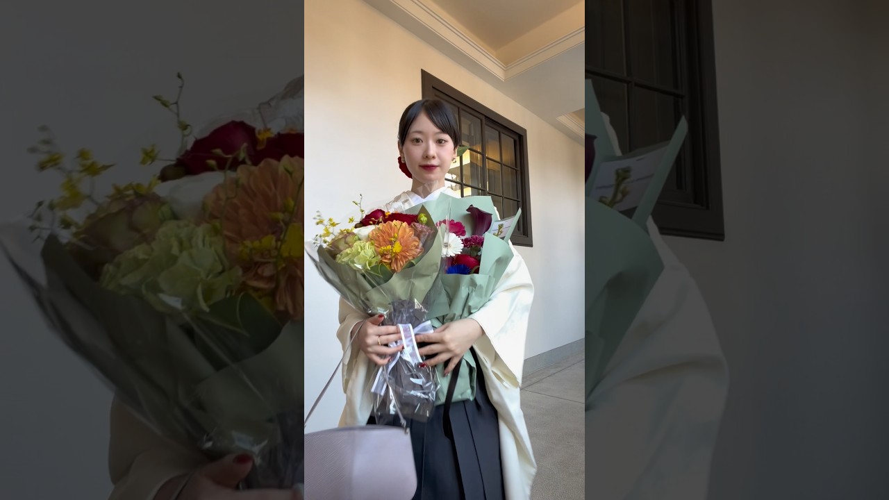 卒業しました！🍑こだわりの袴コーデ✨🫶🏻#卒業式 #袴　#袴コーデ　#ootd #春コーデ