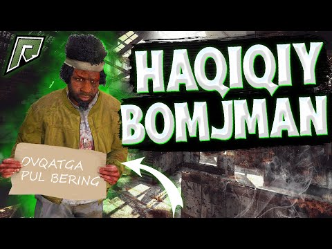 BOMJGA AYLANDIM OVQATGA PUL YOQ || GTA 5 RP RADMIR || UZBEKCHA GTA 5