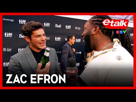 Zac Efron gets a beer on the red carpet at TIFF | Interview