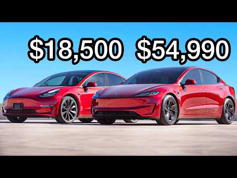 CHEAP vs EXPENSIVE Tesla Model 3 Performance - Worth the Upgrade?