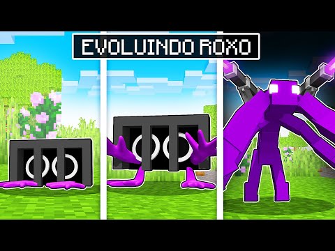 Evolving from Purple to Purple God in Rainbow Friends in Minecraft!
