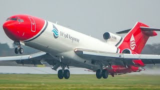 BOEING 727 DEPARTURE with EPIC SOUND + LANDING - Classic Plane in Action