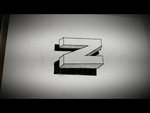 Very Easy!! How To Drawing 3D Floating Letter "N" - 3D Trick Art on paper