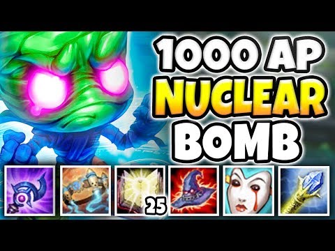 1000 AP NUCLEAR BOMB AMUMU! INSTANT AOE NUKE EVERYONE (ONE SHOT TEAMS) - League of Legends