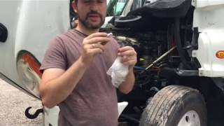 Freightliner Cascadia DD15 coolant leak.