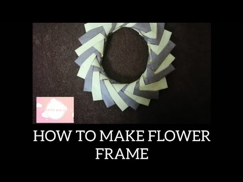 How to make flower frame | easily | 1 minute | Aju's arts and crafts