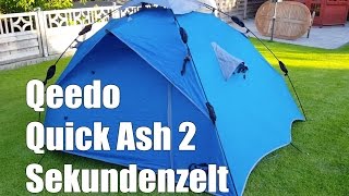 Qeedo - Quick Ash 2 Personen Sekundenzelt Schnellaufbauzelt