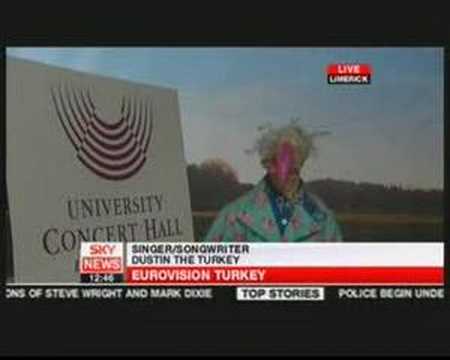 Dustin The Turkey on Sky News (Ireland Eurovision 2008)