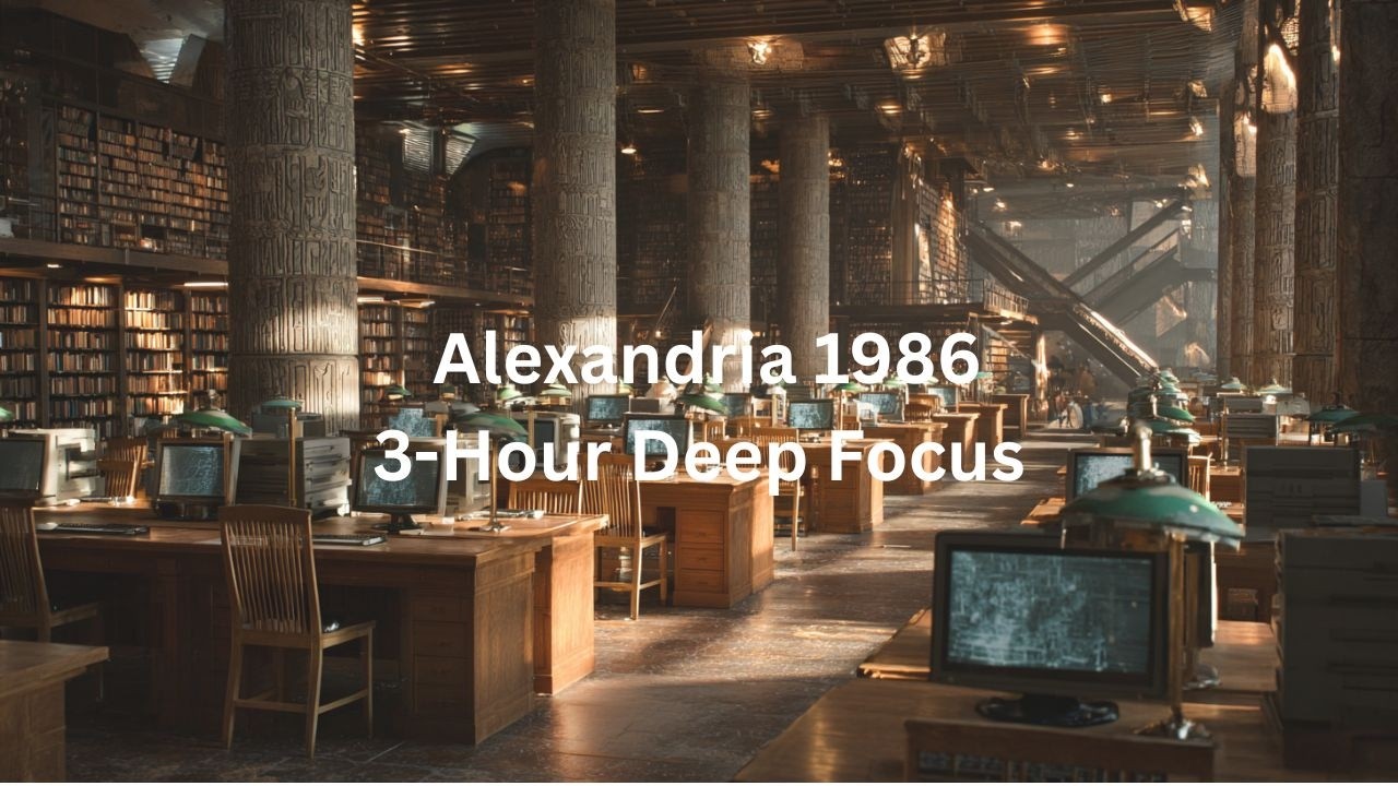 Library of Alexandria 1986: The Archive Shift - 3-Hour Deep Focus Session (Study/Research With Me)