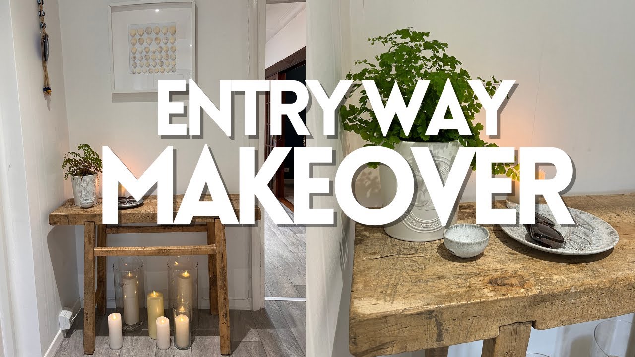 EXTREME Entryway Makeover on a budget BEFORE & AFTER