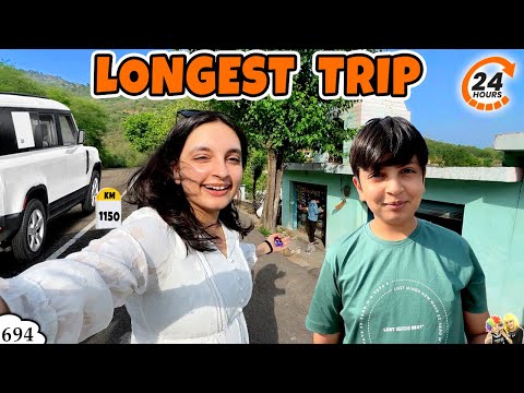 LONGEST TRIP | 24 hours on Highway | Aayu and Pihu Show