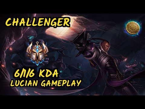 KZ Rascal (LUCIAN) vs TARIC - 6/1/6 KDA TOP CHALLENGER GAMEPLAY - KR