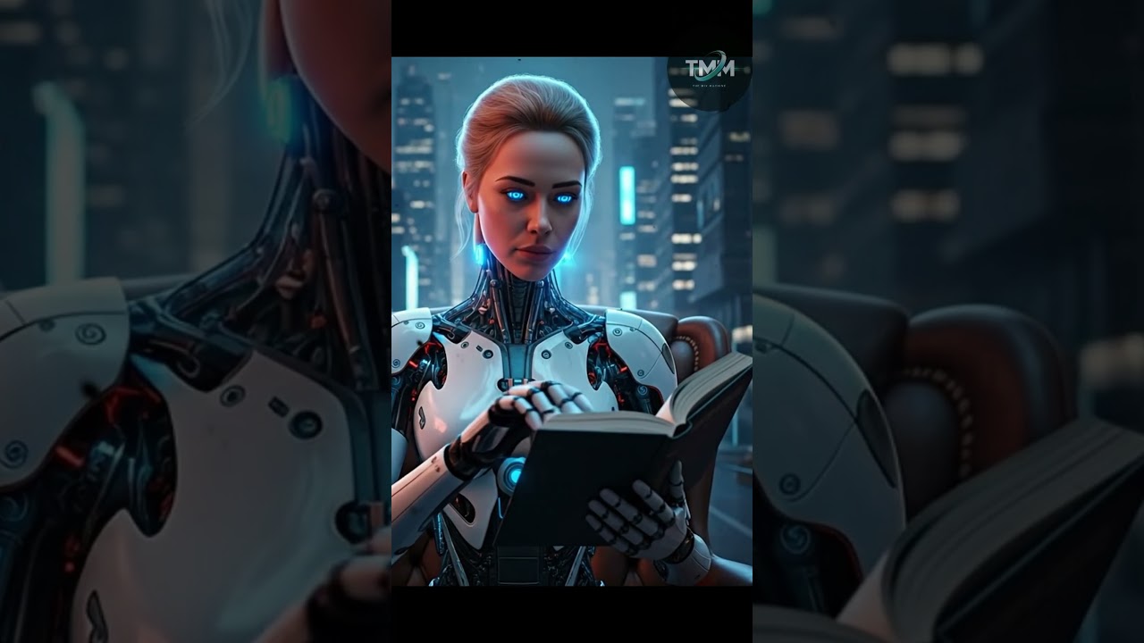 AI Girl Robot Changing a Book 📖🤖 | #AIshorts #RobotGirl #Book