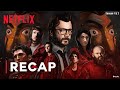 Money Heist Season 1 2 Recap In Telugu Netflix