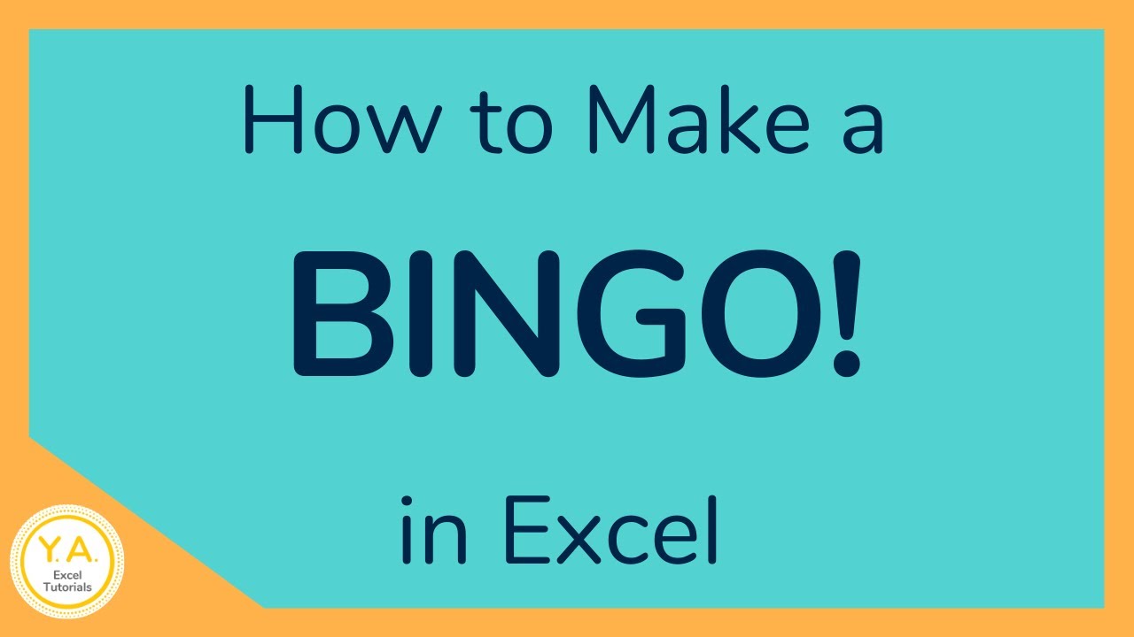 How to Create a Bingo Board Using Excel / Make Bingo Game in Excel Tutorial