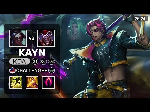 Kayn vs Shaco Jungle - NA Challenger - Patch 25.24 Season 15