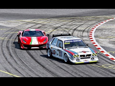Ferrari 488 Pista vs Lancia Delta S4 HillClimb - Top Gear Track