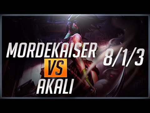 How to play Mordekaiser vs Akali! 1v9 CARRY!
