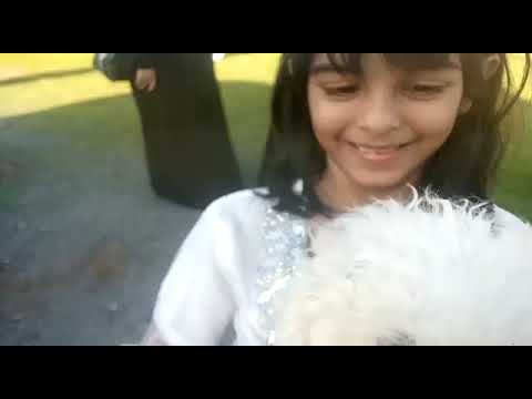 Nimra Playing with cute Dog