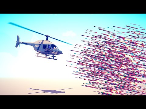 HOW MANY ARCHERS CAN STOP HELICOPTER - Totally Accurate Battle Simulator TABS