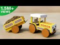 How To Make Matchbox Tractor Trolley At Home Diy Matchbox Tractor