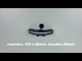 Výstražné oranžové světlo 12V / 24V - zahnuté 12x3W LED predátor ECE R65 (170x80x30mm) - Video Youtube