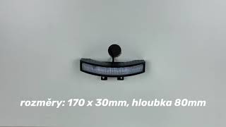 Výstražné LED světlo vnější, 12-24V, 12x3W, oranžové, ECE R65