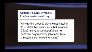 Do vězení za názor. Brusel jako Moskva. EU proti svobodě slova. Češi ostře protestují