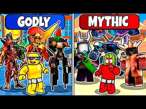 MYTHICS vs GODLY In Toilet Tower Defense
