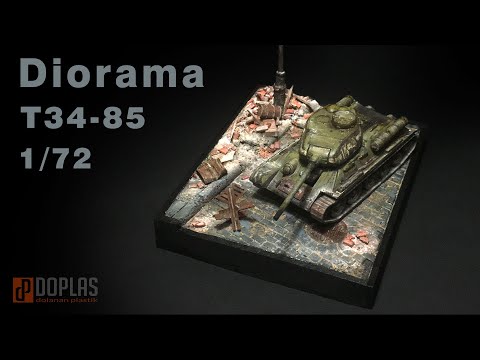Diorama Tank Model T34-85 | 1/72 scale