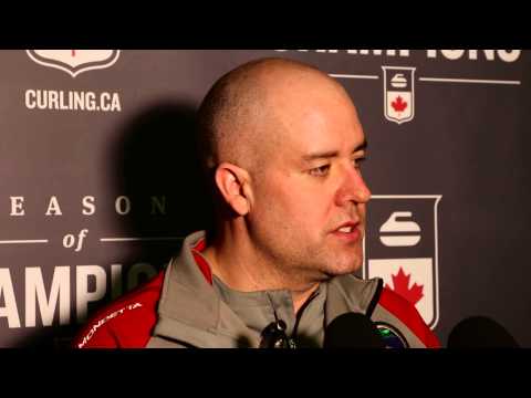 2015 Tim Hortons Brier - Draw 13 Media Scrum