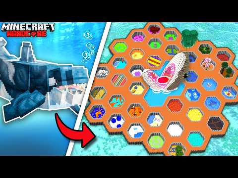 I Built an AQUARIUM for REAL LIFE Animals in Minecraft Hardcore!