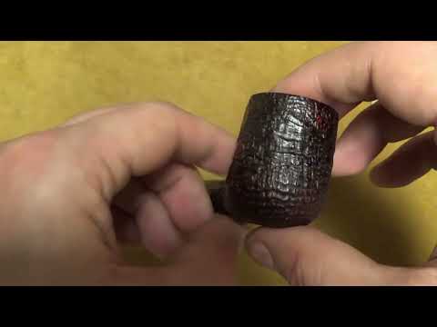 Pipa Il Ceppo gruppo 1 sabbiata con vera  in argento - Lovat - CE199