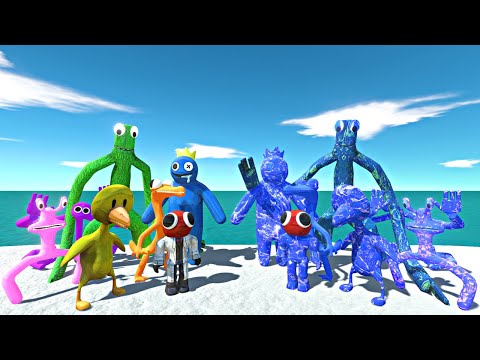 Rainbow Friends War | Rainbow Friends vs Dark Ice Itself - Animal Revolt Battle Simulator