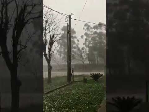 Granizada en Tomás Gomensoro, departamento Artigas, Uruguay