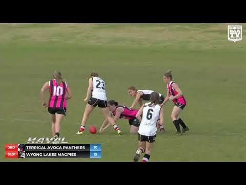 2019 HCCAFL Black Diamond Women's Round 12 Highlights - Terrigal Avoca Panthers v Wyong Lakes Magpie