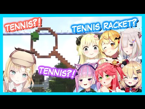 JP Members Reacts To Amelia's "Tennis Racket" Compilation【Hololive Minecraft EN Server】