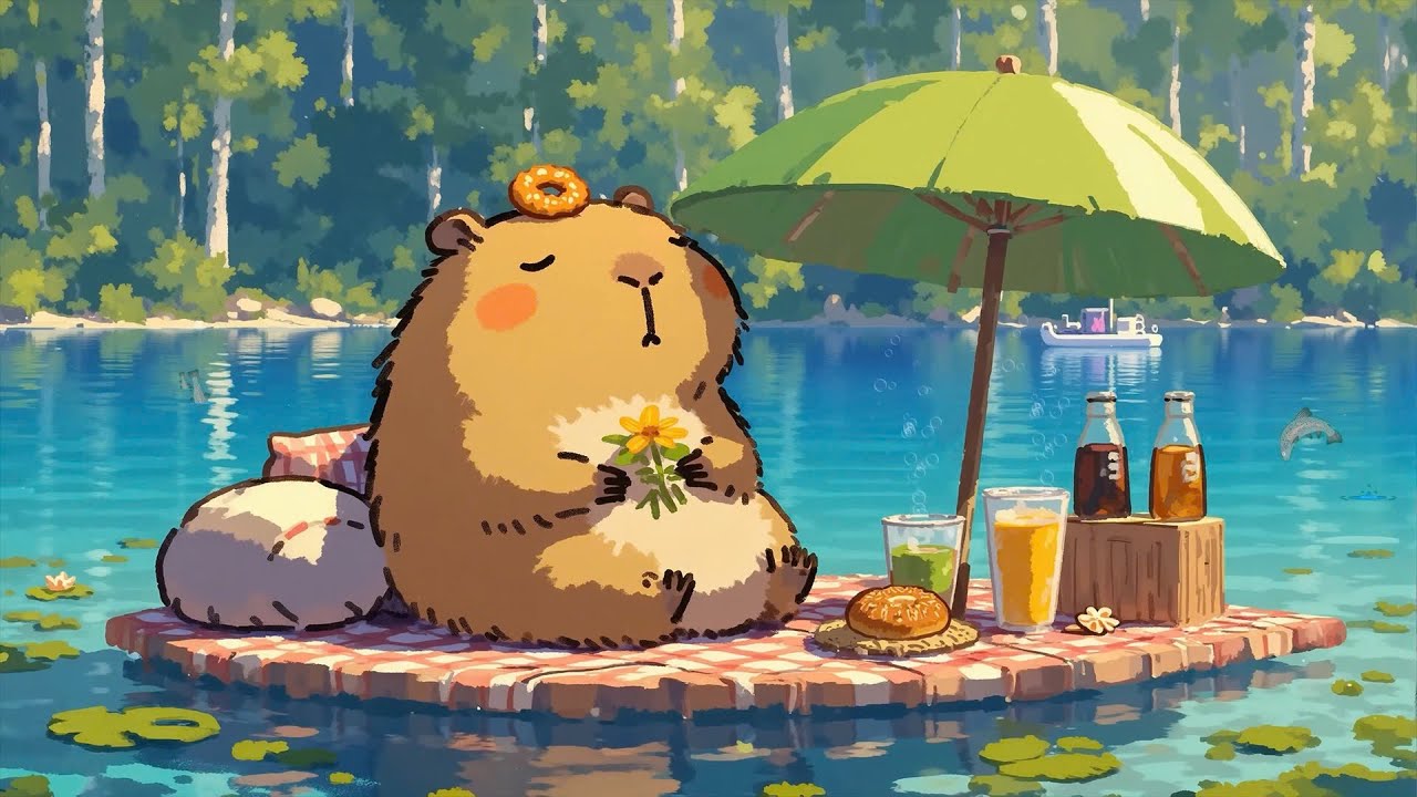 Capybara’s Summer Playlist☀️📻 Cute Lofi Mix & Lofi Ambient Music ~ Relax With My Capybara