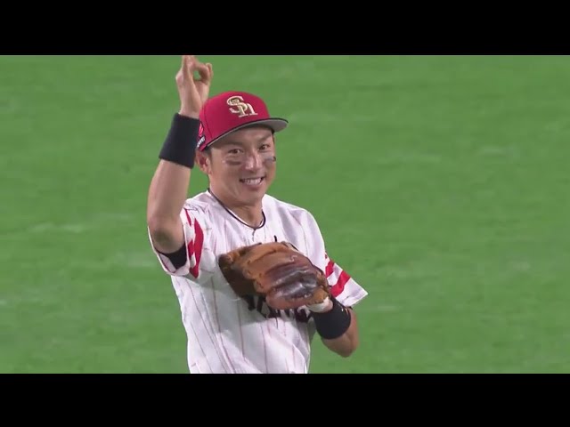 【4回表】超一流!! ホークス・川崎の流れるようなプレーでダブルプレー!! 2017/7/17 H-L