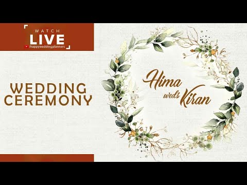 HIMA WEDS KIRAN  ON  24/12/2021 @ 9.00 AM