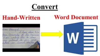 Convert Handwritten Text to Word Document