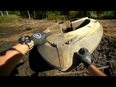 Found Lost Sunken Boat in Drained Lake! (Explored for Potential Treasure) | DALLMYD Video