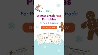 Winter Break Free Printables for Pre-K to 2nd Grade | Hooked on Phonics