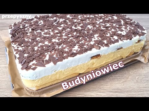 Delicja Budyniowa - przepyszne ciasto bez pieczenia 👌 szybki i łatwy Budyniowiec bez wysiłku 👍