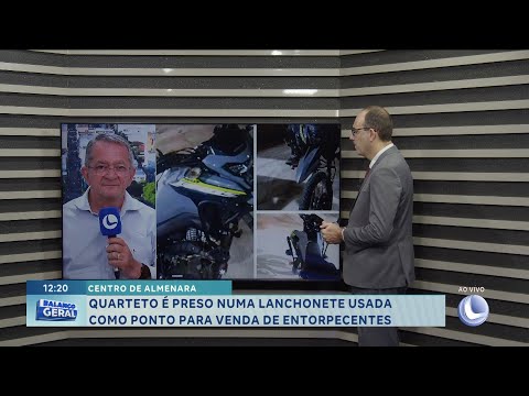 Centro de Almenara: Quarteto é preso numa lanchonete usada como ponto para venda de entorpecentes.